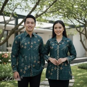 Blus dan kemeja Batik Katun Hijau
