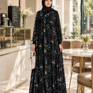 Gamis Set Hijab Amanda LD 120 Rayon Premium