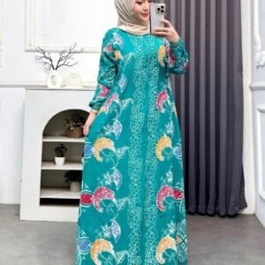 Gamis Batik Cap LD 110 dan LD 115 PB 135 Rayon Super