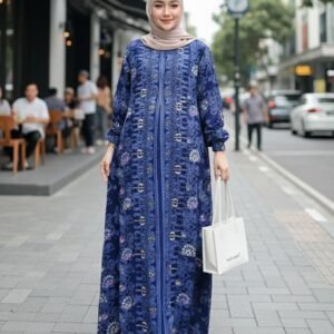 Gamis Batik Cap Barpin LD 115 PB 135 Rayon Super